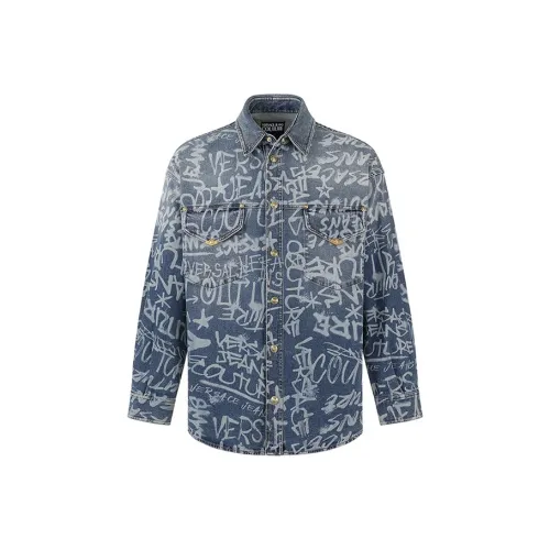 VERSACE JEANS COUTURE FW23 Denim Jacket Men's Denim Blue
