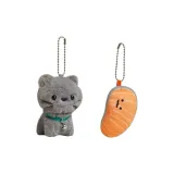 Серый котенок + наклейка с суши [подвеска]