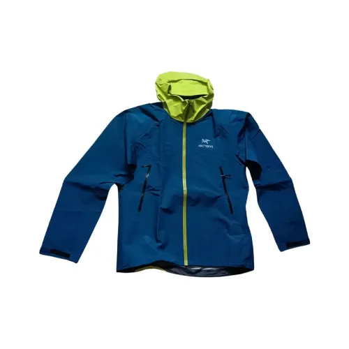 Arcteryx BETA Ветровка Мужская Синяя и Желтая Цветовой блок FORCEFIELD Спринт