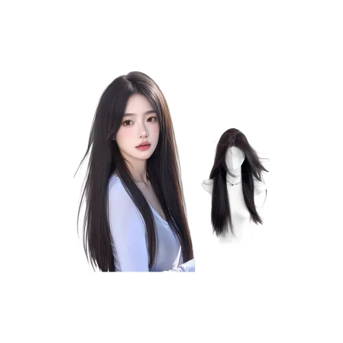 GLUNA Goddess Arrival Парики CENTER Разделенный Черный Straight Bangs