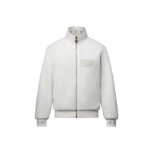 LOUIS VUITTON Velvet Feel Пальто Мужской Белый