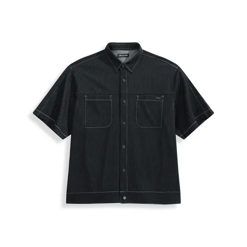 PEACEBIRD MEN Рубашка Мужская Черная 1