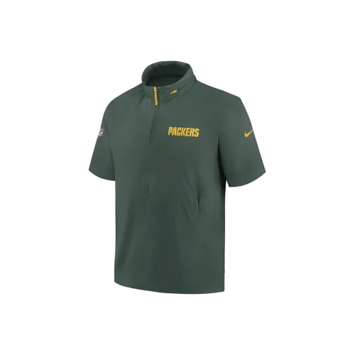 nike Зеленый Bay Packers Sideline COACH Куртки Пальто Мужской Охотничий зеленый