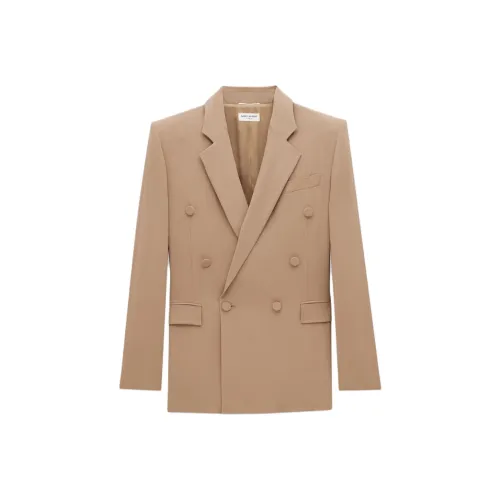 SAINT LAURENT Бизнес-костюм пальто мужской капучино цвет