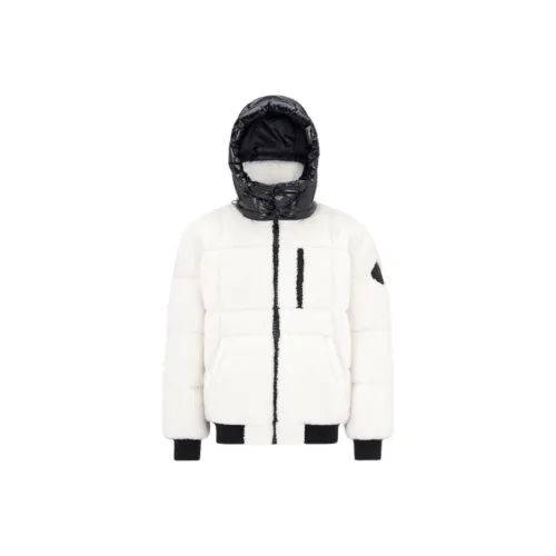 Moose Knuckles BOMBER Down Jacket Мужской Айвори Белый Черный