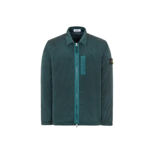 Stone Island Зеленый Мужской Пуховик