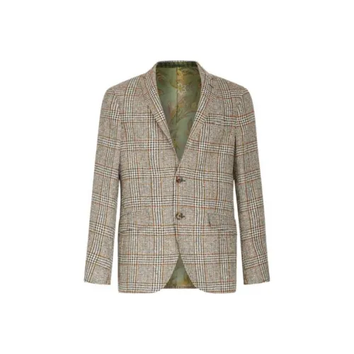 ETRO Бизнес костюм пальто мужское кофейное