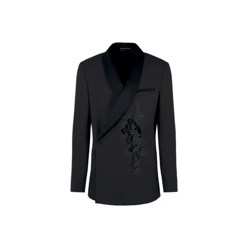 EMPORIO ARMANI Бизнес-костюм Пальто Мужской Черный