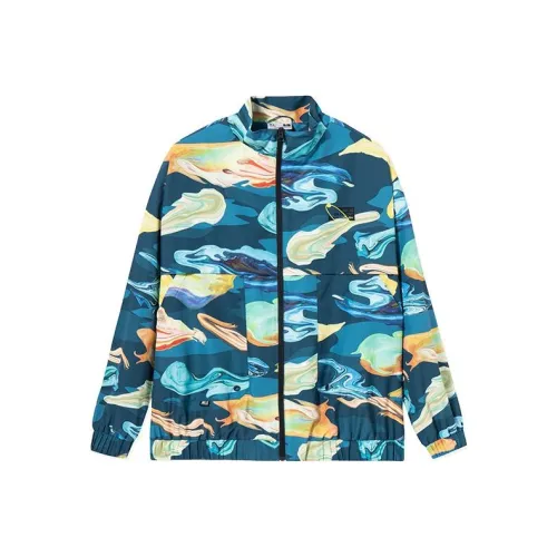 QIAODAN Куртка Мужская Nova Blue С принтом
