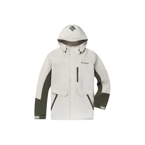 Columbia совместный бренд Водонепроницаемый Ветрозащитный Дышащий и Теплоизоляционный ветровка Мужской Экрю