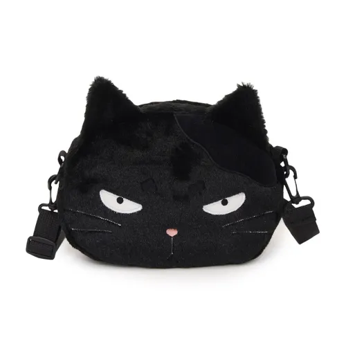 MINLUBAOLUO Плюшевая сумка через плечо унисекс черного цвета