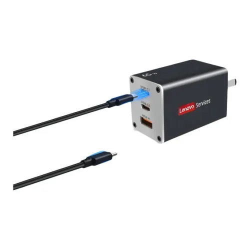 Lenovo Services GAN Gallium Nitride Зарядное устройство + 100W DUAL USB-C Кабель Набор 65W Зарядные устройства