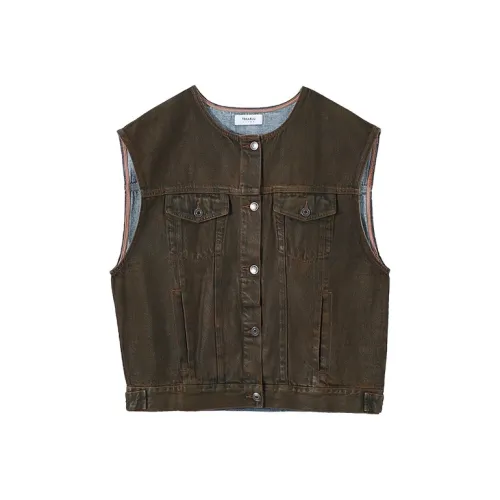 KORAKUBLUE Жилет Унисекс Покрытый Зеленый