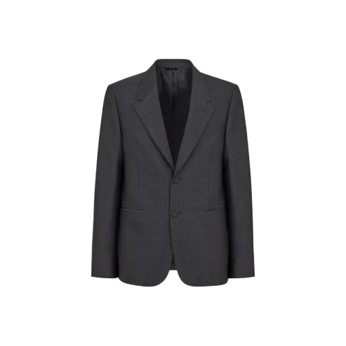 FENDI FW24 Бизнес-костюм Пальто Мужское Серое