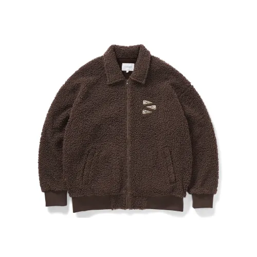 714STREET Куртки Пальто Унисекс Темно-коричневый CAMEL Экрю