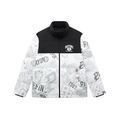 XTEP Basketball Collection Пуховик Мужской Pearl White Jet Black