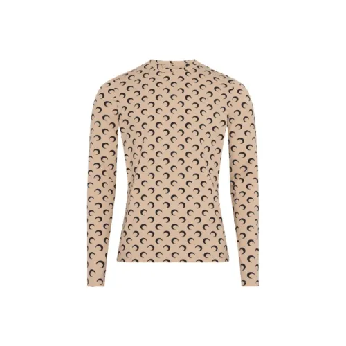 Marine Serre T-Shirt Мужской Бежевый