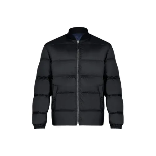 LOUIS VUITTON Однотонный Воротник-стойка Пуховик Мужской Черный