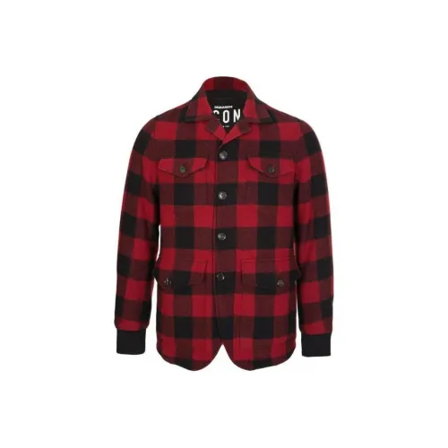 DSQUARED 2 Бизнес-костюм Пальто Мужской Красный