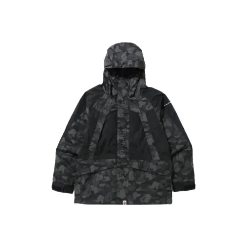 A BATHING APE Черный Серый Цвет Мужские Куртки