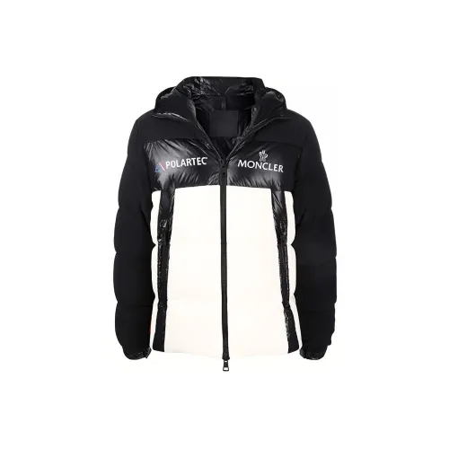 Moncler Зимний пуховик мужской черный белый