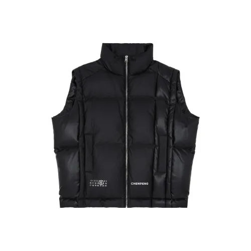 MM6 Maison Margiela совместный бренд Mm6 X CHENPENG Co Фирменный черный унисекс пуховый жилет