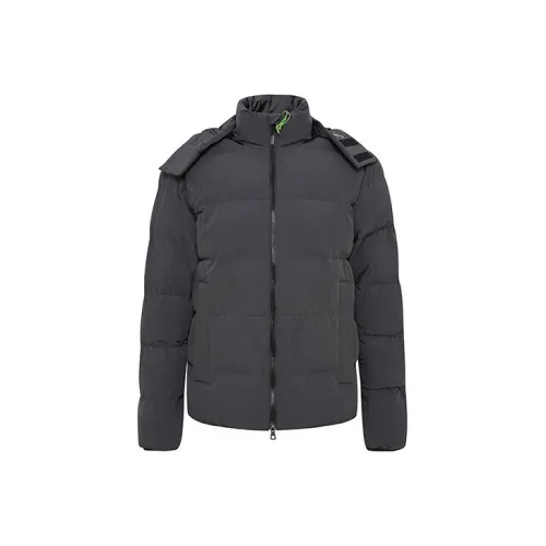 EMPORIO ARMANI Хлопковый пуховик Мужской Темно-серый