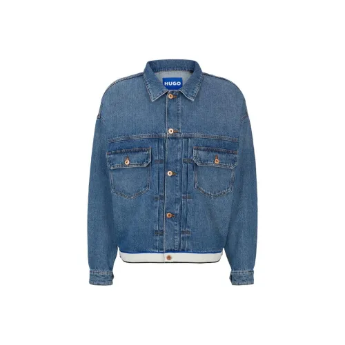 Hugo Boss Denim Jacket Men's Denim Blue Hugo Boss Джинсовая куртка мужская цвет деним синий