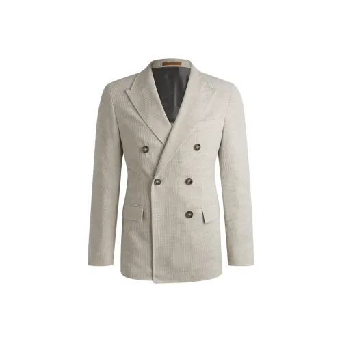 Hugo Boss Бизнес-костюм Пальто Men's Natural Белый