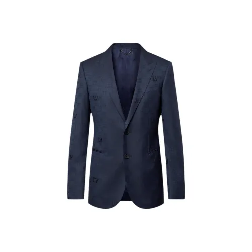 LOUIS VUITTON FW24 Бизнес-костюм Пальто Мужской Темно-синий