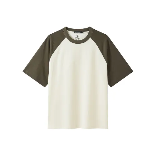 Gxg Jeans T-Shirt Мужской Экрю Зеленый