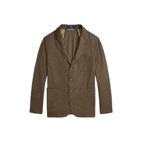 Polo Ralph Lauren FW24 Бизнес-костюм Пальто Мужской Коричневый