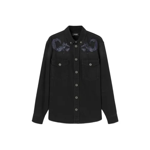 VERSACE Denim Jacket Men's Black