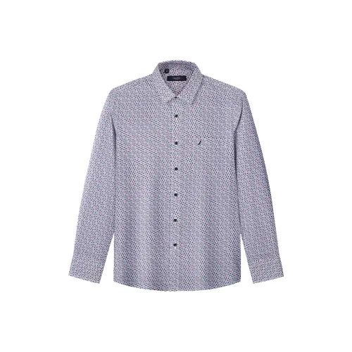 NAUTICA TAILORED Темно-синие цветочные мужские рубашки