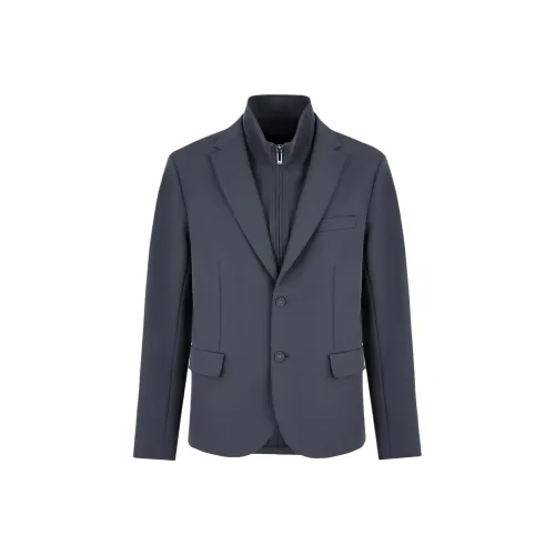 EMPORIO ARMANI Бизнес-костюм Пальто Мужской Серый