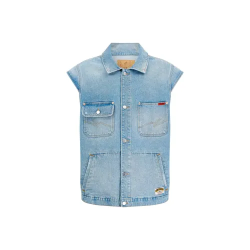 MARTINE ROSE SS24 Жилет Унисекс Выстиранный Синий
