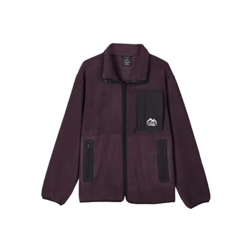 Skechers Куртки и Пальто Унисекс Сливовый Фиолетовый Красный