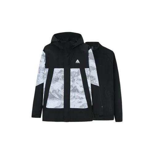ANTA Куртка Мужская Основная Черная Чисто Белая