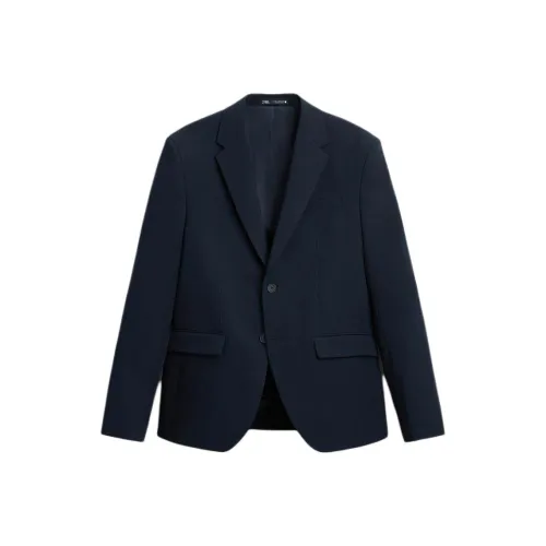 ZARA Синий Мужской Деловой костюм
