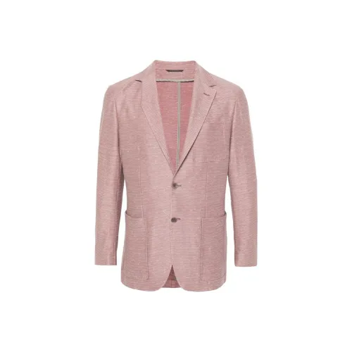 Canali Бизнес-костюм Пальто Мужской Розовый