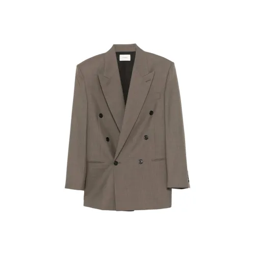 SAINT LAURENT FW24 Бизнес-костюм Пальто Мужской Умбра