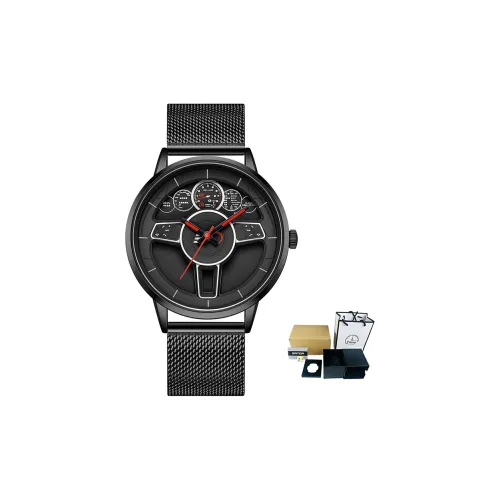 Sanda Кварцевый механизм сплав ремешок мужские часы черный циферблат