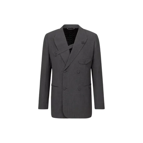 DIOR Серый Мужской Деловой Костюм