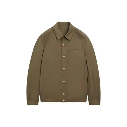 Massimo Dutti Хаки Зеленый Мужские Куртки