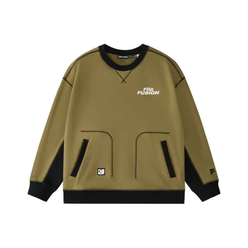 FILA FUSION Рабочая одежда Толстовка Мужской Оливковый Армейский зеленый