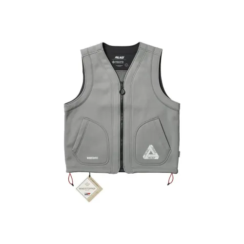 PALACE SS24 Collection Gore TEX WINDSTOPPER Vest Steel GREY Vest Unisex Gray