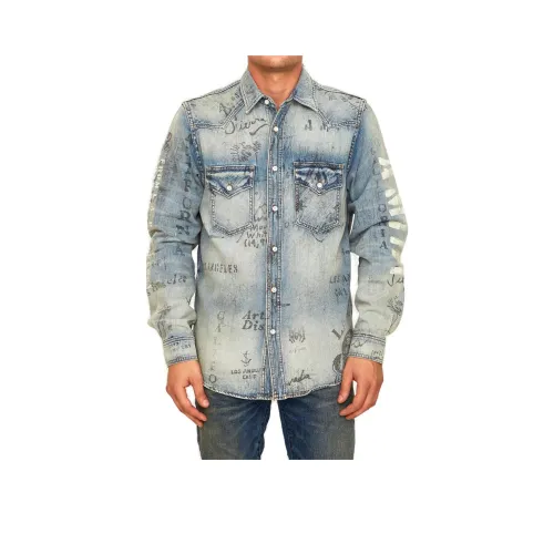 AMIRI Blue Men's Denim Jackets AMIRI Синий Мужские Джинсовые Куртки