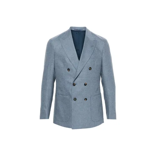 Eleventy FIRSTCLASS Made IN Italy SS24 Бизнес Костюм Пальто Мужской Синий