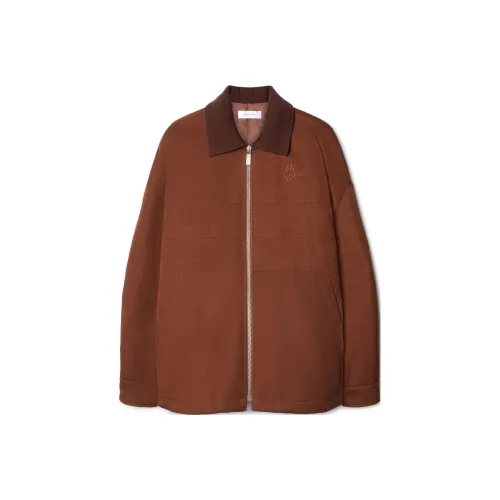 Off Белый Куртки и Пальто Мужской Коричневый