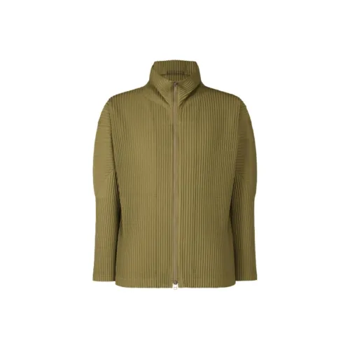 Homme Plissé Issey Miyake SS25 Куртки и Пальто Мужской Оливково-зеленый